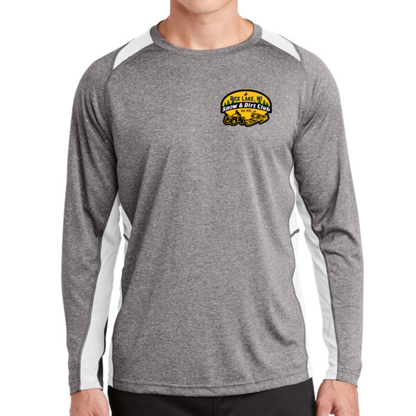 Sport-Tek® Long Sleeve Heather Colorblock Contender™ Tee - Printed Logo Thumbnail