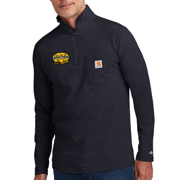 Carhartt Force® 1/4-Zip Long Sleeve T-Shirt - Printed Logo Thumbnail